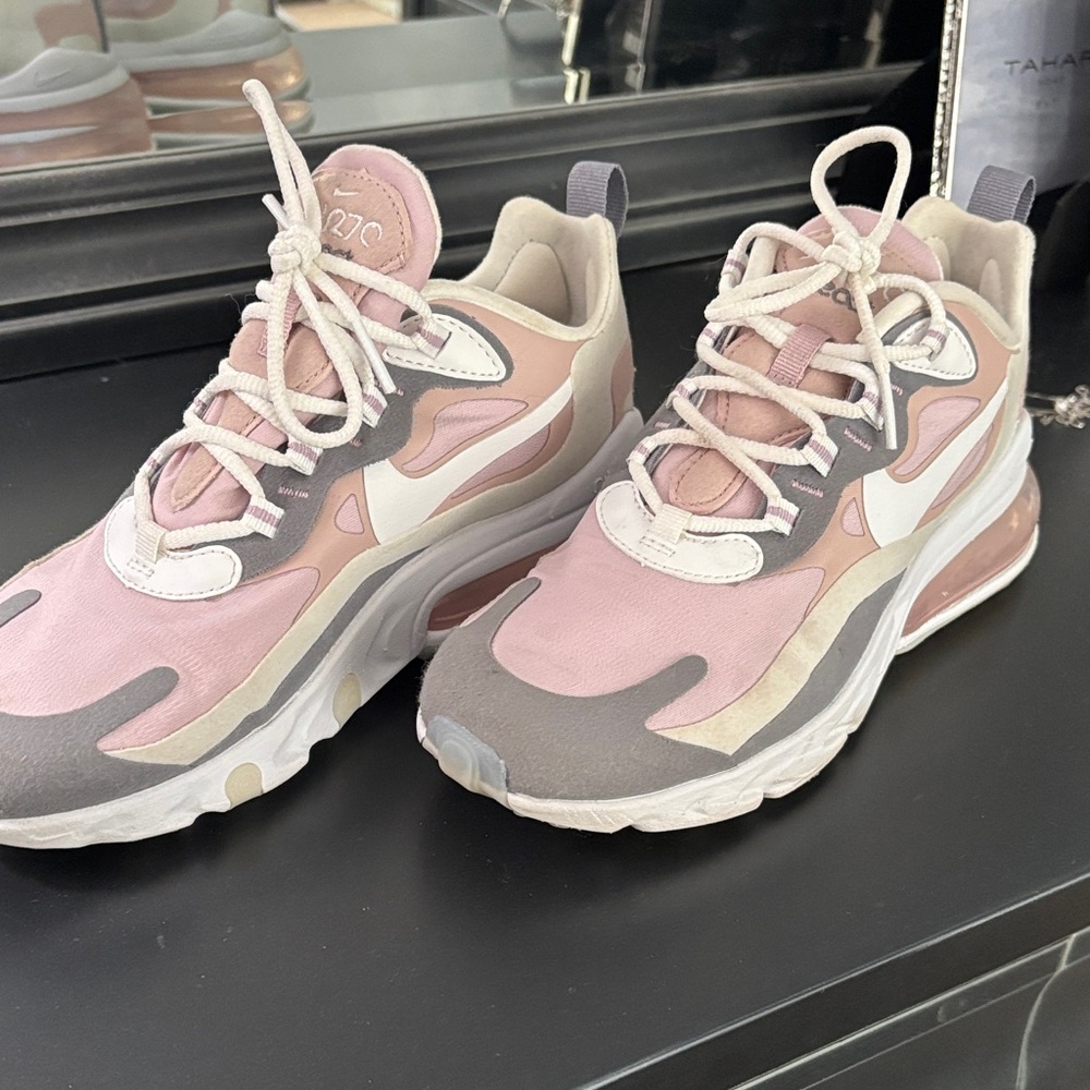 Nike Women's Blush and Taupe Sneakers 270 React